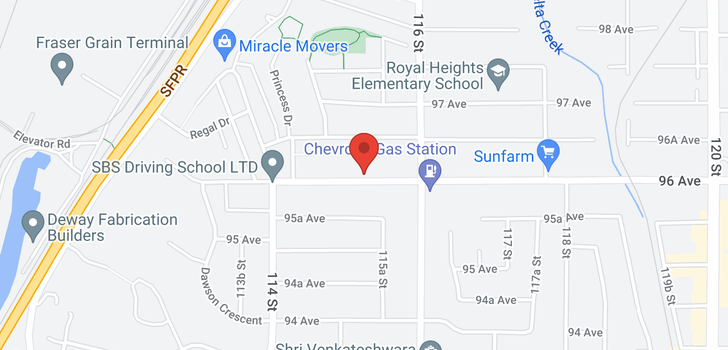 map of 11525 96 AVENUE